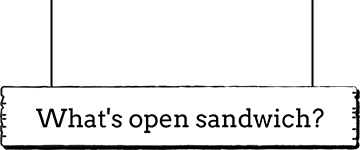 What's open sandwich?