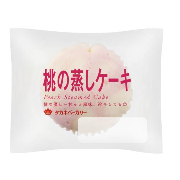 桃の蒸しケーキ