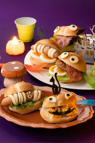 ハロウィンロールパンサンド