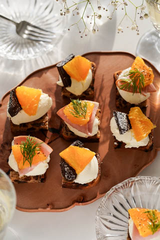 オレンジ＆チーズの2種のピンチョス